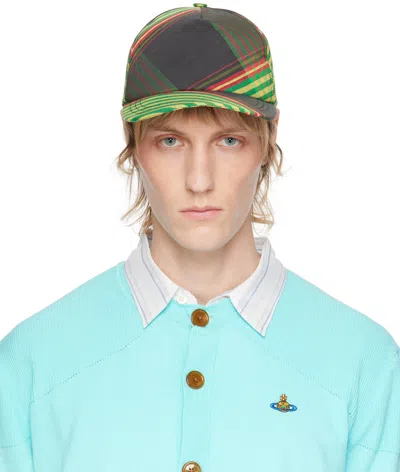 Vivienne Westwood Embroidery Baseball Cap In Blue