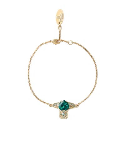 Vivienne Westwood Emerald Accent Bracelet In Multi