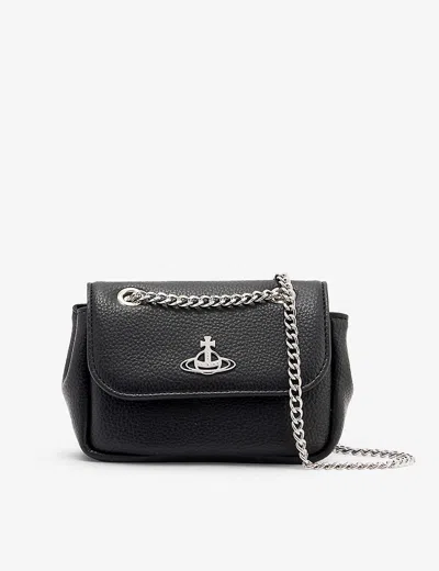 Vivienne Westwood Emma Vegan-leather Shoulder Bag In Black