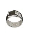 Vivienne Westwood Enamel Belt Ring In Gray