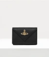 Vivienne Westwood Envelope Billfold Faux Leather Black-3d-orb One Size Women In Black-3d-orb