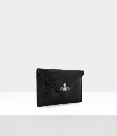 Vivienne Westwood Envelope Clutch In Black