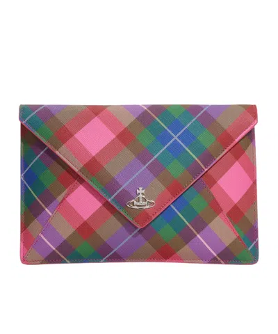 Vivienne Westwood Envelope Clutch In Multicolor