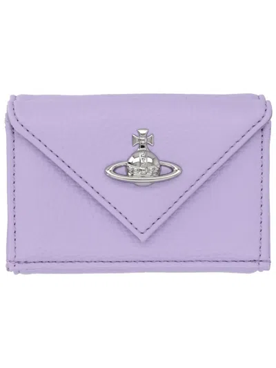 Vivienne Westwood Orb-detail Wallet In Purple