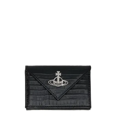 Vivienne Westwood Envelope Trifold Wallet In Black