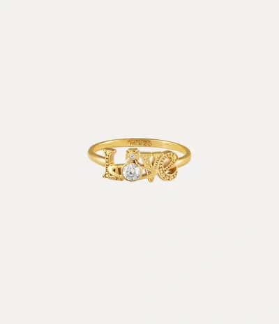 Vivienne Westwood Erica Ring In Gold-white-cz