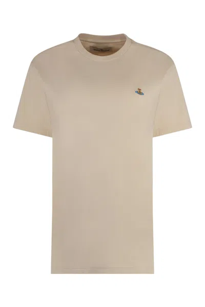 Vivienne Westwood Essential Organic Cotton Crew-neck T-shirt For Women In Neutral