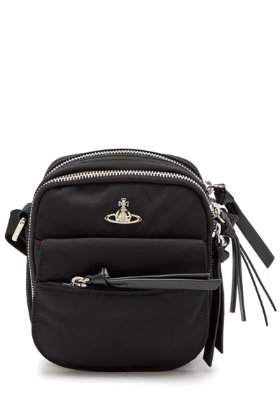 Vivienne Westwood Eton Woven Cross-body Bag In Black