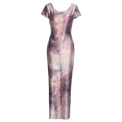 Pre-owned Vivienne Westwood Evening Maxi Dress With Cupid Print, Fw 1991 In Gray