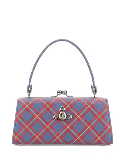 Vivienne Westwood Extra Large Doll Frame Tote Bag In Blue