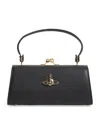 Vivienne Westwood Extra Large Satin Doll Frame Top-handle Bag In Black