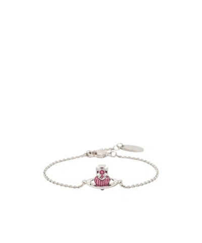 Vivienne Westwood Fabianna Bas Relief Bracelet In White