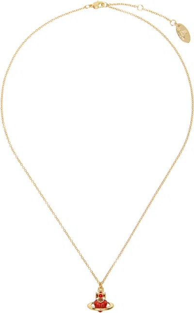 Vivienne Westwood Fabianna Bas Relief Pendant Necklace In Gold