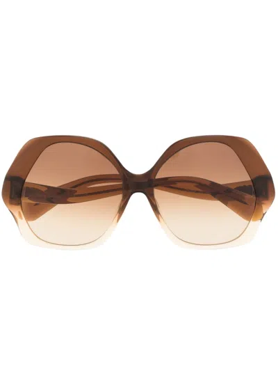 Vivienne Westwood Faded Oversize-frame Sunglasses In Brown