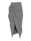 Vivienne Westwood Gray Side Panther Midi Skirt In Grey