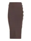 Vivienne Westwood Pamela Knitted Wool Midi Skirt In Burgundy