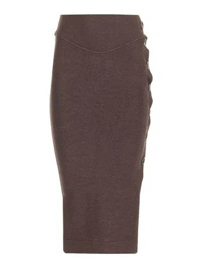 VIVIENNE WESTWOOD FALDA SEMILARGA - MARRÓN