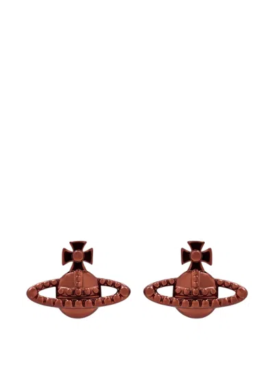Vivienne Westwood Farah Earrings In Brown