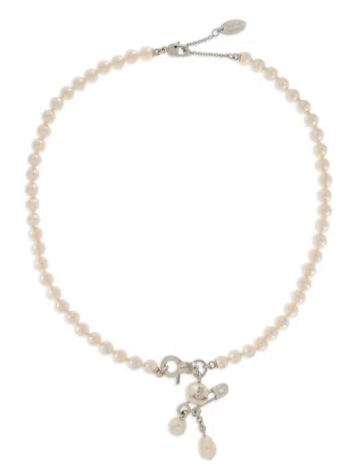 Vivienne Westwood Faux-pearl Necklace In Transparent