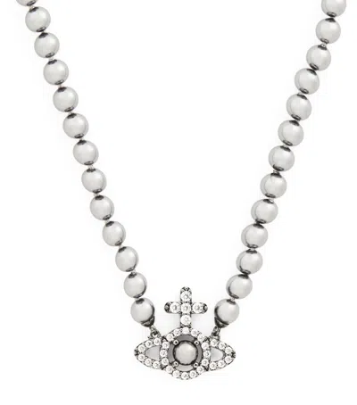 Vivienne Westwood Faux Pearl Olympia Necklace In Black