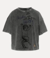 Vivienne Westwood Fawn Box T-shirt Cracked Fluo Jersey Ghost Xl Unisex In Gray