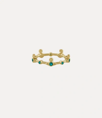 Vivienne Westwood Felicia Ring Gold-blue-cz Gold-blue-cz Unisex