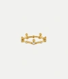 Vivienne Westwood Felicia Ring Gold Silver / Cubic Zirconia Unisex In Gold