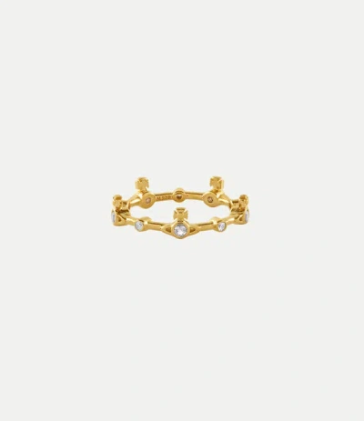 Vivienne Westwood Felicia Ring Gold Silver / Cubic Zirconia Unisex
