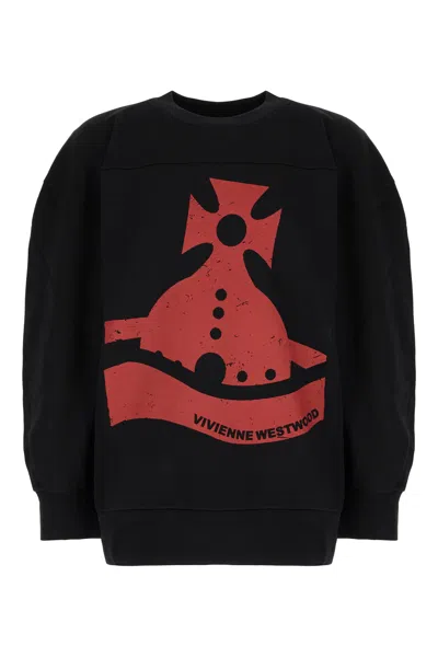 VIVIENNE WESTWOOD BLACK COTTON SWEATSHIRT
