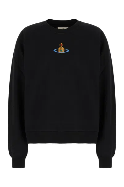 VIVIENNE WESTWOOD BLACK COTTON SWEATSHIRT