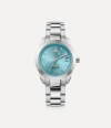 Vivienne Westwood Fenchurch Watch Silver / Turquoise Stainless Steel Women In Silver / Turquoise