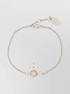 Vivienne Westwood "feodora" Chain Bracelet With Pearl And Crystal