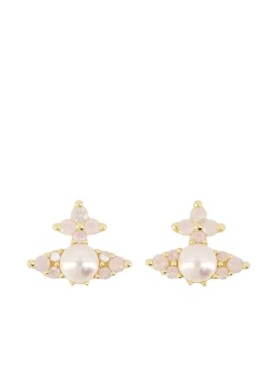 Vivienne Westwood Feodora Faux-pearl Earrings In Gold