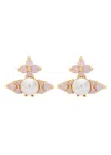 Vivienne Westwood Feodora Orb Crystal-embellished Stud Earrings In Gold