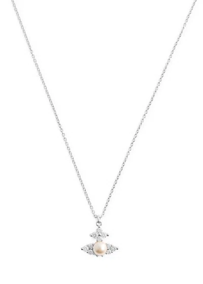 Vivienne Westwood Feodora Orb-embellished Necklace In Silver