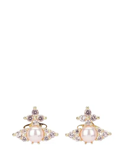 Vivienne Westwood Feodora Pearl Earrings In Gold