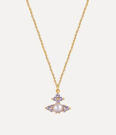 Vivienne Westwood Feodora Pendant Necklace Gold Pearl / Cubic Zirconia Women
