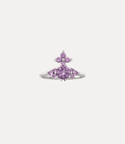 Vivienne Westwood Feodorita Ring Platinum-lavender-cz Silver / Cubic Zirconia Unisex
