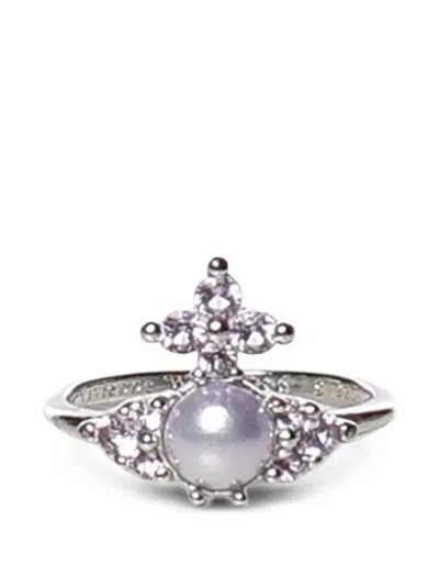 Vivienne Westwood Feorora Crystal-embellished Ring In Transparent