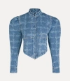 Vivienne Westwood Filli Jacket Laser Denim Vw-grid-blue L Women In Blue