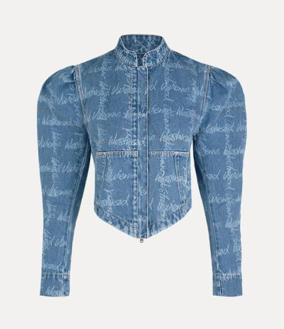 Vivienne Westwood Filli Jacket Laser Denim Vw-grid-blue S Women