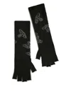 Vivienne Westwood Fingerless Orb Gloves In Black