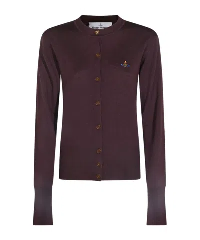 Vivienne Westwood Fitted Button-up Cardigan In Purple