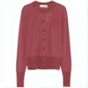 Vivienne Westwood Tailored Red Wool-silk Blend Cardigan With Embroidered Emblem In Red
