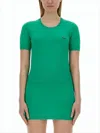 Vivienne Westwood Fitted Short-sleeve Knit Top With Ribbed Detailing In Green