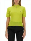 Vivienne Westwood Fitted Turtleneck Sweater In Lime Green In Yellow