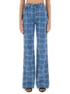 Vivienne Westwood Monogram P Ray Flared Jeans In Denim