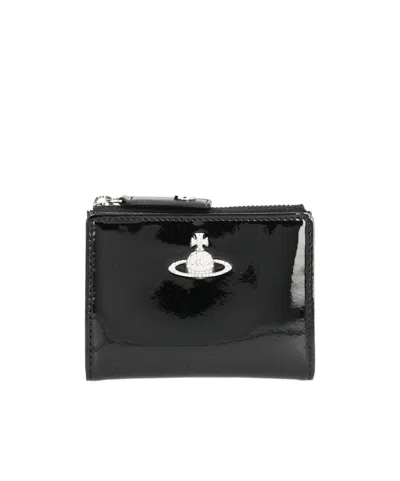Vivienne Westwood Flap Card Holder In Black