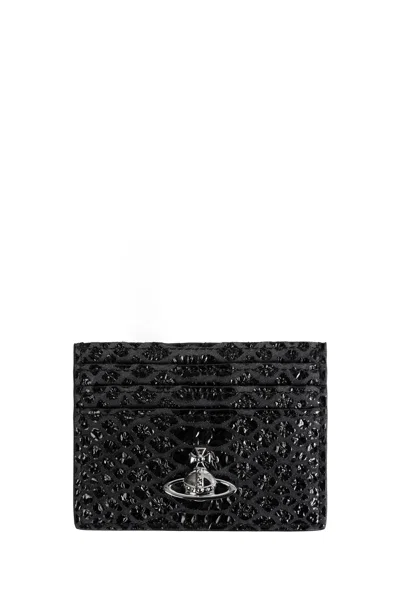 Vivienne Westwood Flap Card Holder In Gray