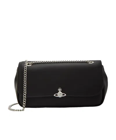 Vivienne Westwood Flap Crossbody Bag In Black